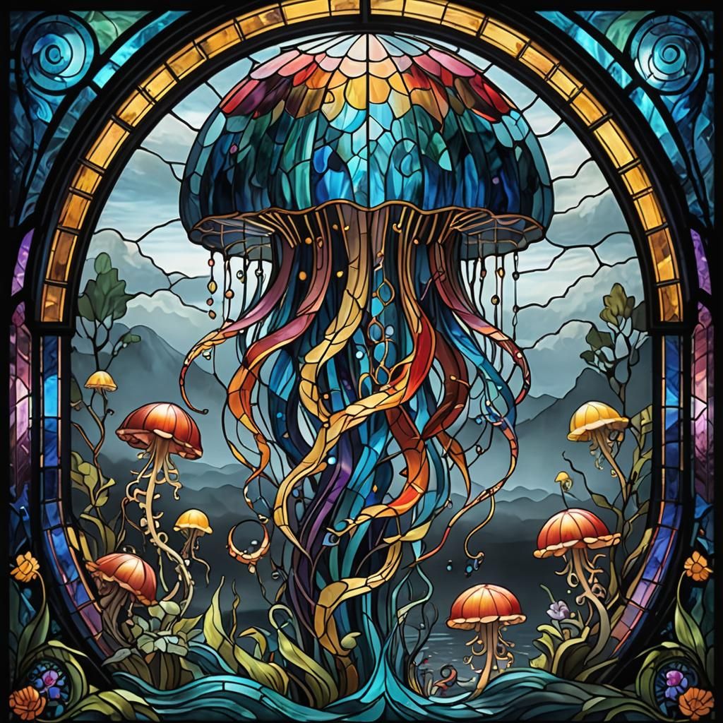 Stained Glass Jellyfish 🪼