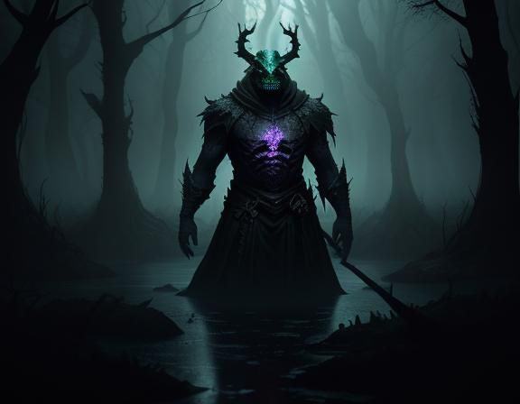 Menacing Bullywug Emerges: Dark Fantasy Art