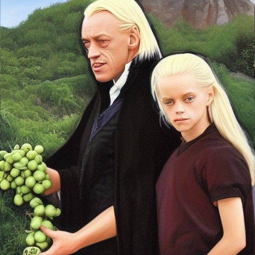 Lucius and Draco Malfoy: An Oil Painting