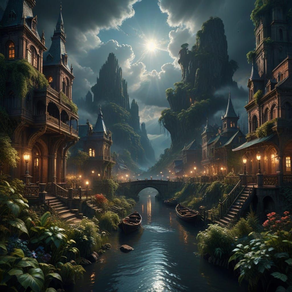 Stunning Heaven's Riverside in Epic Digital Matte Painting S...
