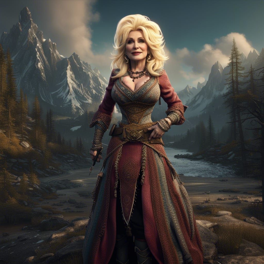 Dolly Parton in Skyrim: Fantasy Concept Art