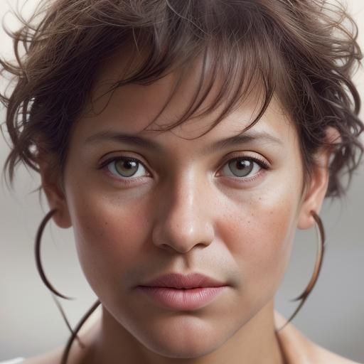 Professional Color Portrait Close-up with Bokeh