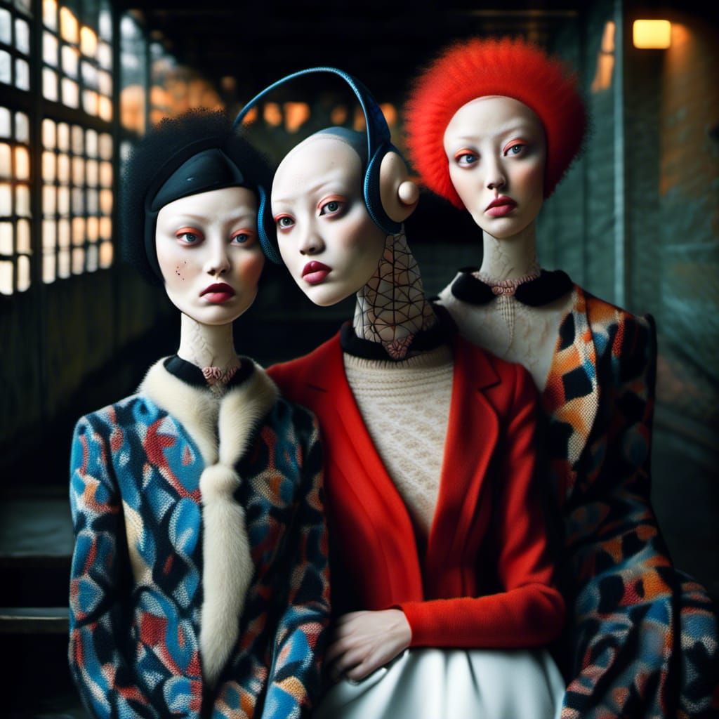 Polychromatic Abstract Blending: Emotional Life in a City