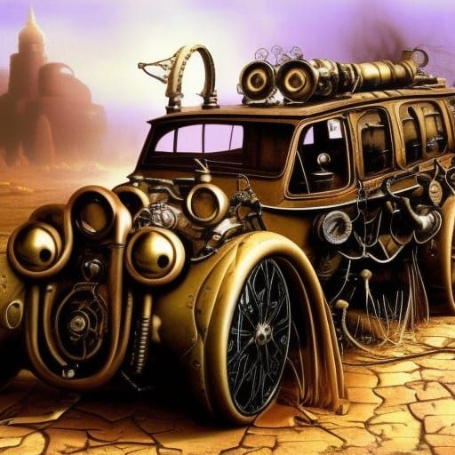 Steampunk Car by Jaroslaw Jasnikowski