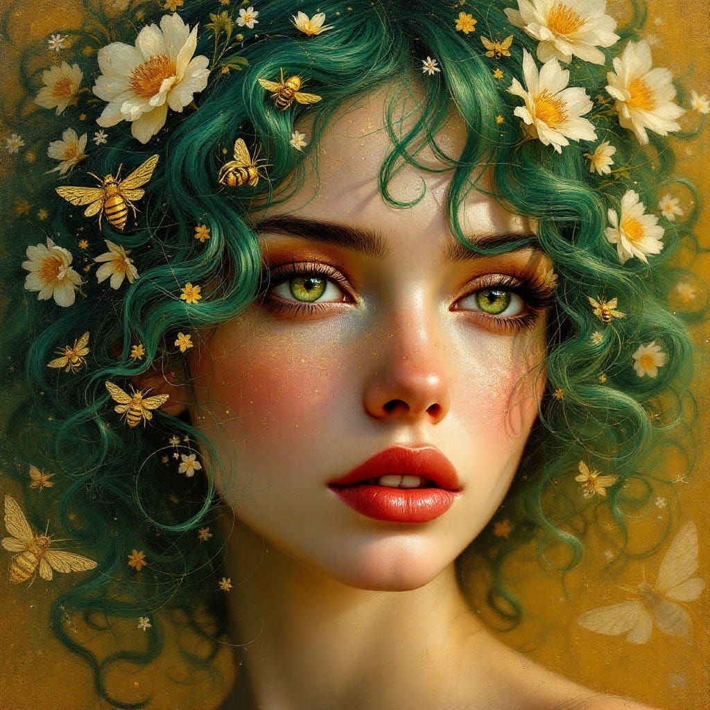 Ethereal Beauty in a Secret Garden Scene