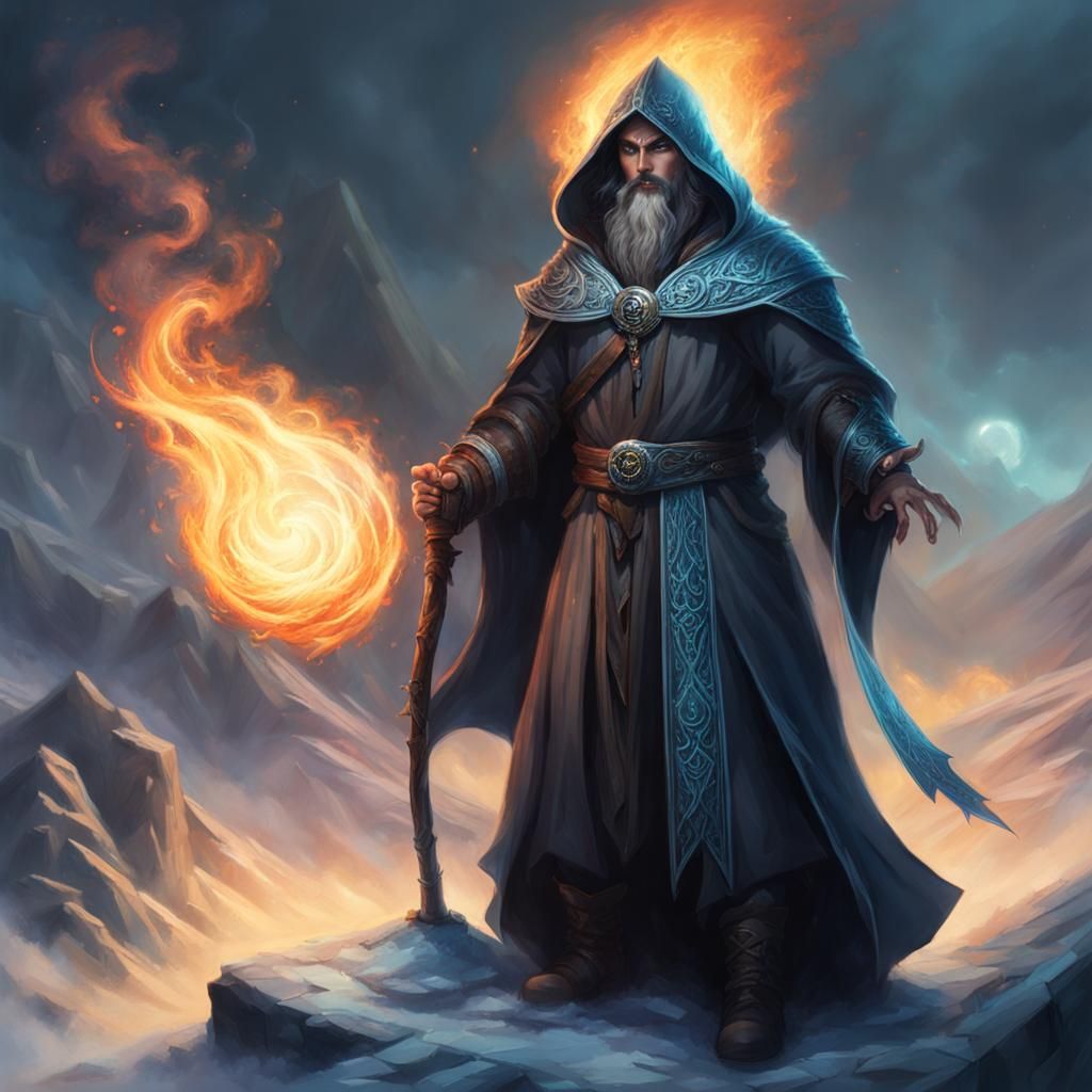 Mysterious Ice Wizard on Stone Hill