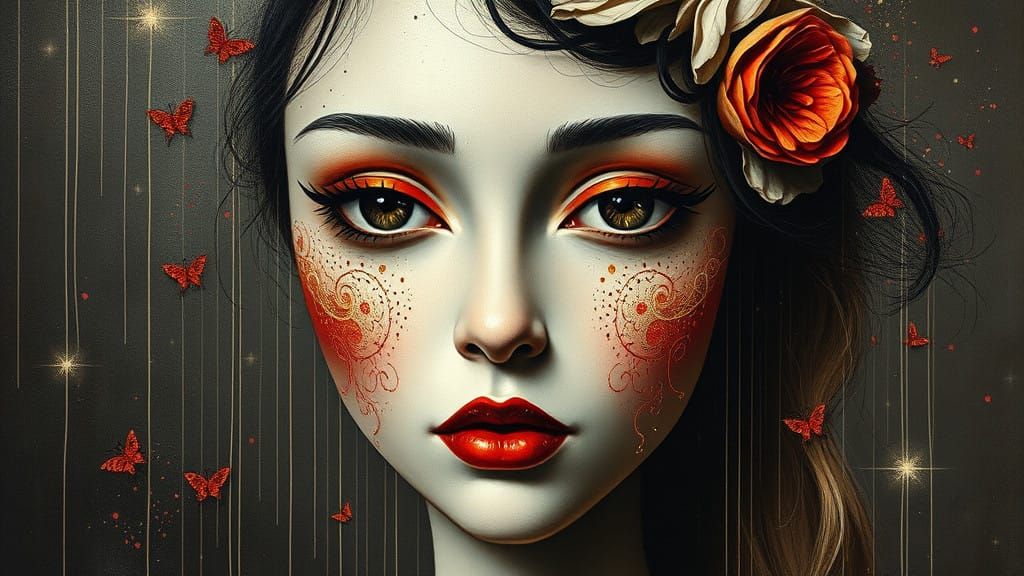 eyes without a face darkly embodied ivory-noir softer than the rainfall only chromoshadow visible on a wall Is a timebom...