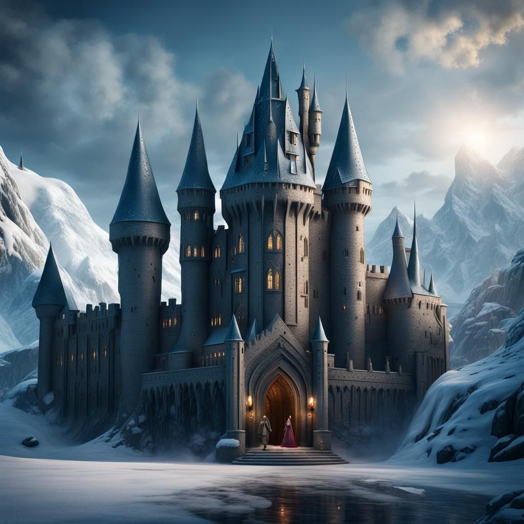 Icy Hogwarts Castle with Pakistani Princess