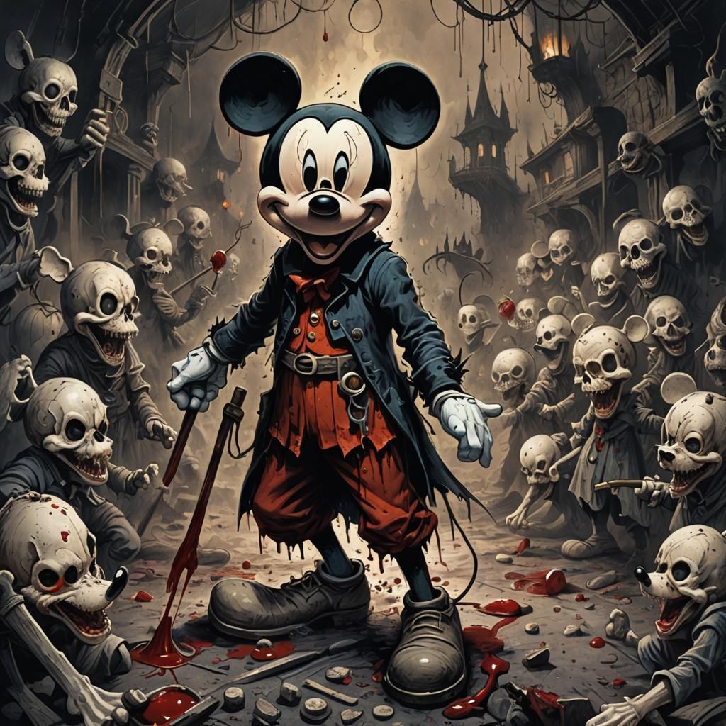 Mickey Mouse Horror Show in Hell