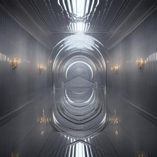 Infinite Silver Mirror Vortex in 3D