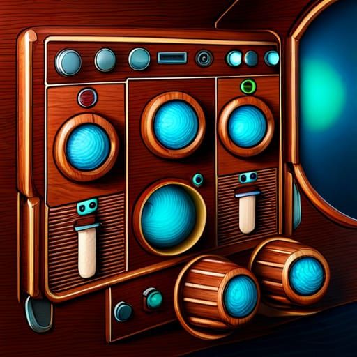 Retro Interface with Cosmic Synthwave Design