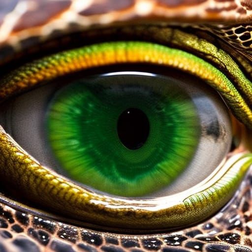 Detailed Reptilian Eye Close-Up