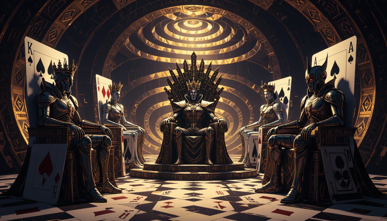 Sci-Fi Horror Royal Court of Playing Card Suits