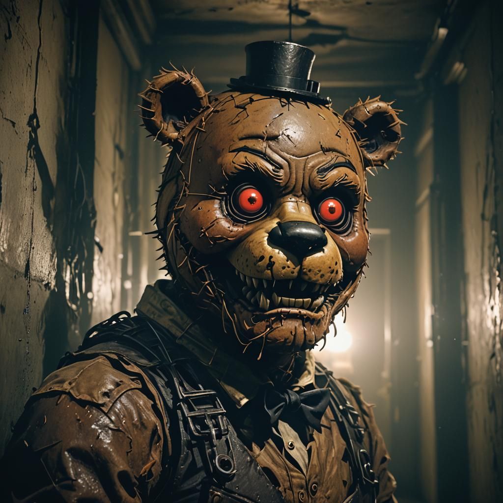 Freddy Fazbear Dark Fantasy Horror Close-Up