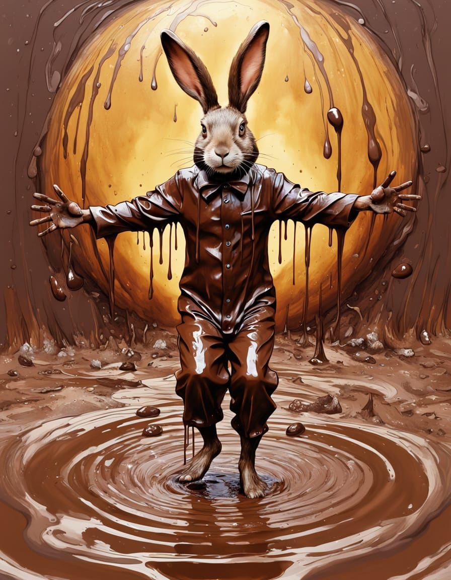 surreal chocolate easter bunny #02