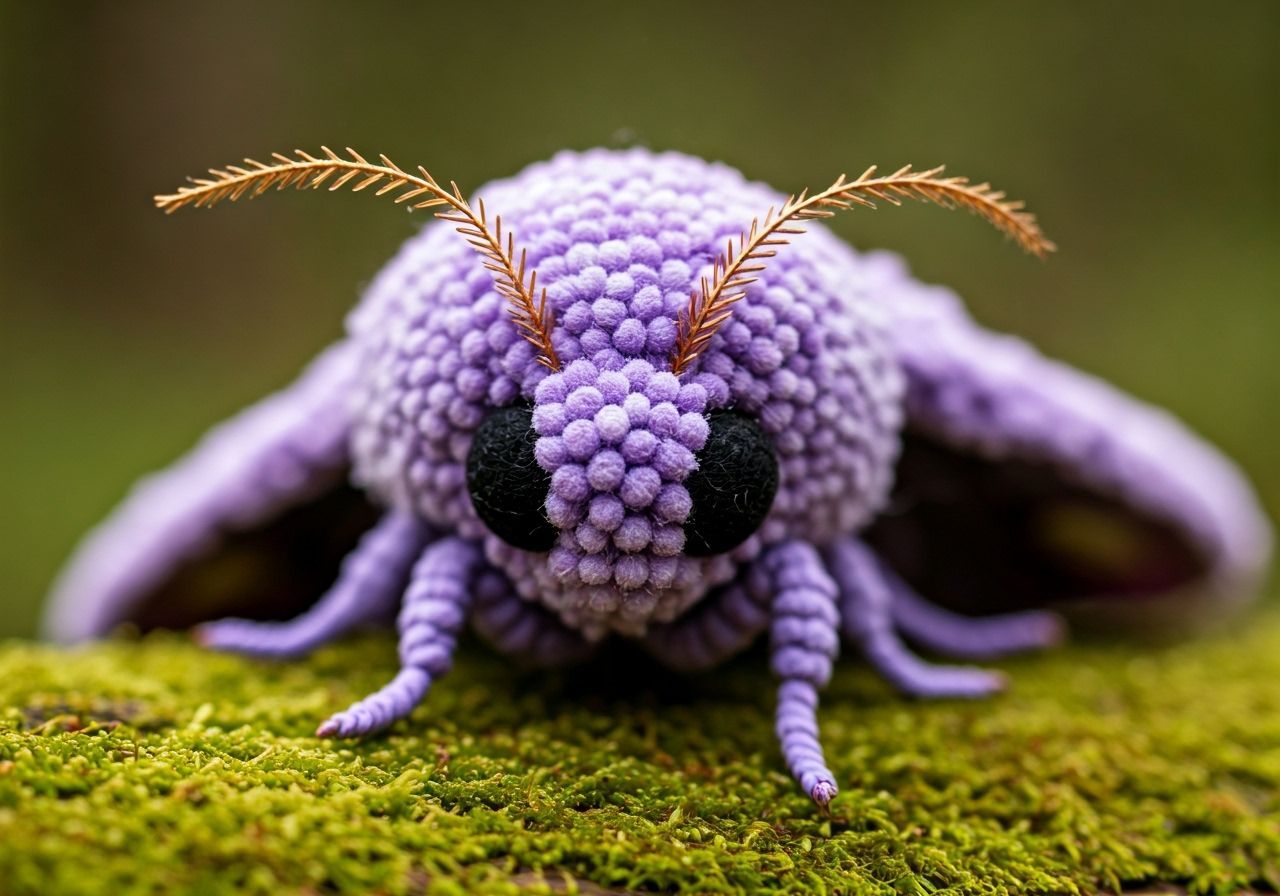 Pom Pom Moth Close-up: Fantasy Nature Photography