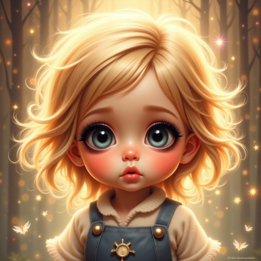 Whimsical Child Portrait in Storybook Style