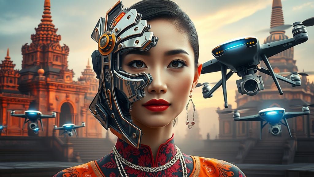 Elegant Future Ancestor in Traditional Kebaya