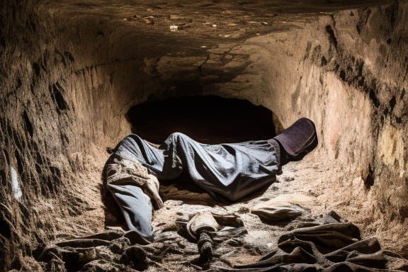 Rotting Body Discovered in Abandoned Mine, Photography