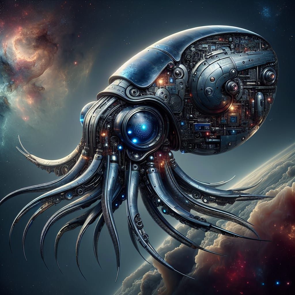 Robotic Nautiloid Squid in Deep Space