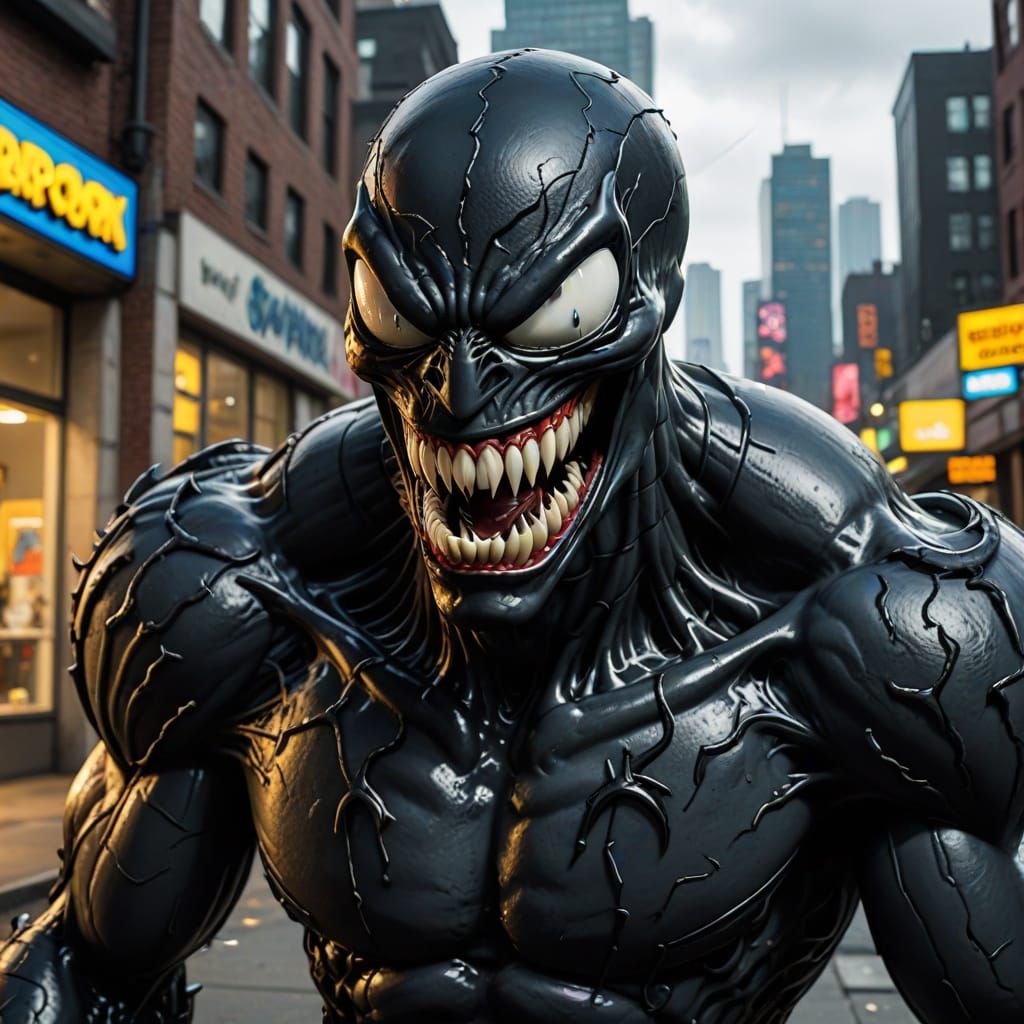 Venom Meets SpongeBob in a Darkly Animated Mashup