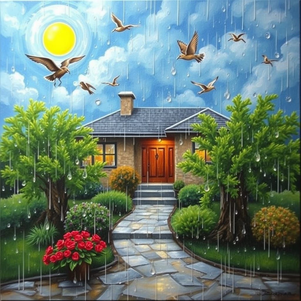 Romantic Oil Painting of a Woman with a Stunning Smile