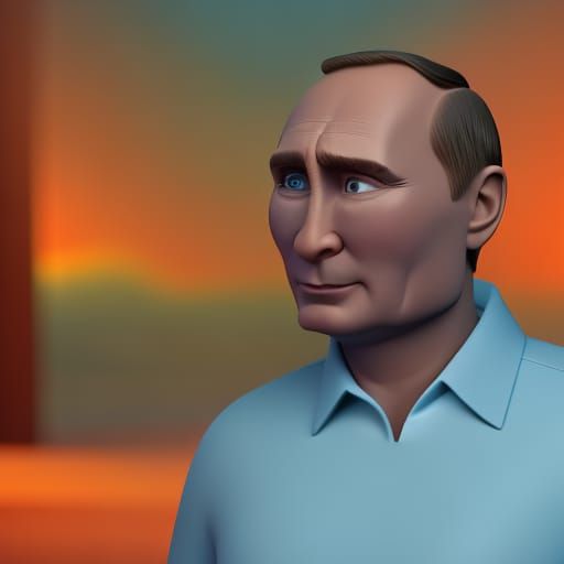 Putin as Pixar-Style 3D Digital Art