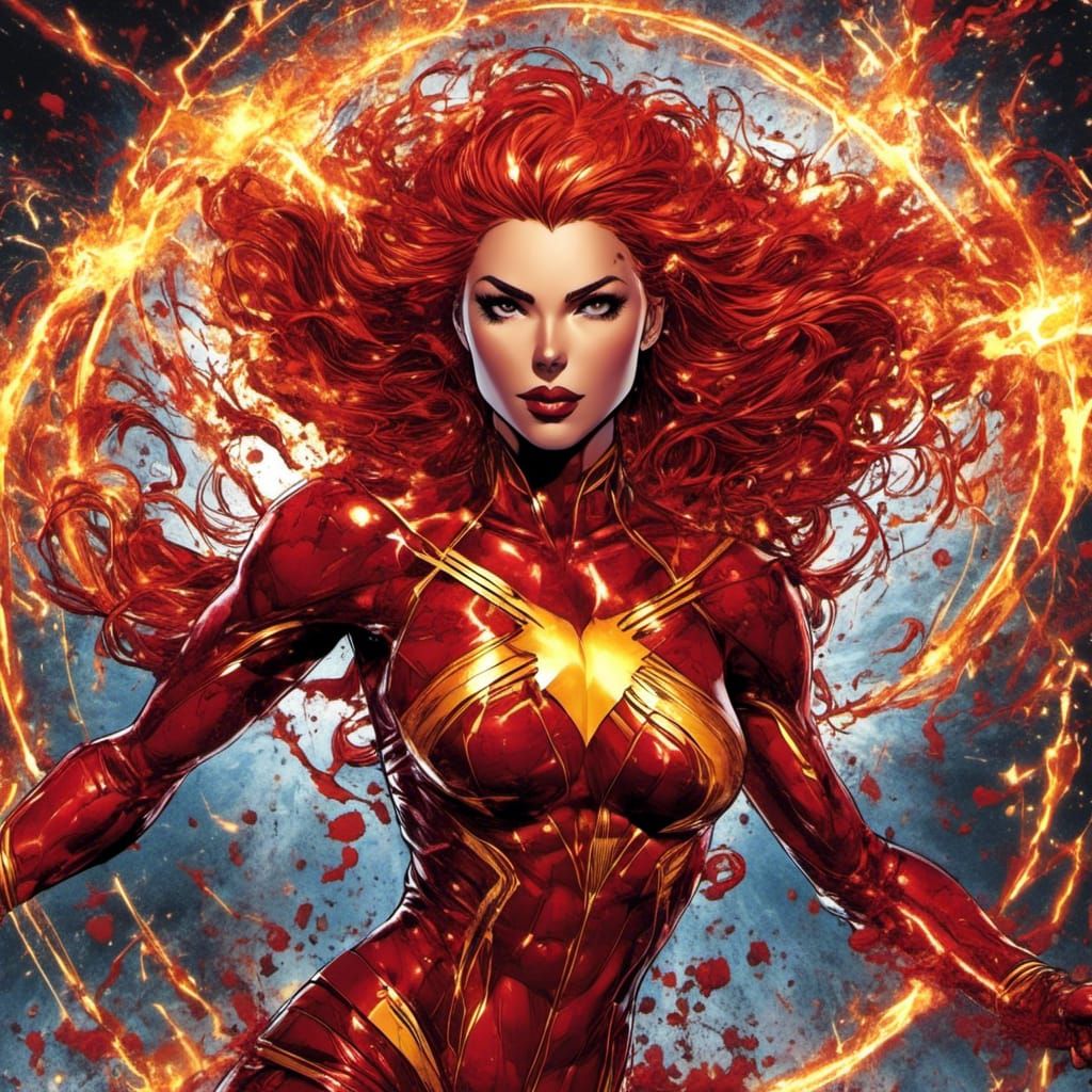 Wanda and Jean Fusion in Graffiti Comic Style