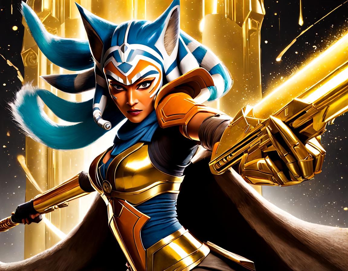 Golden Ahsoka Tano in Epic Battle