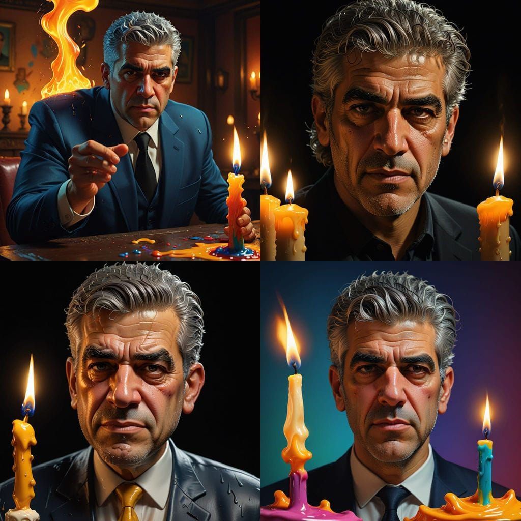 Yair Lapid as Flickering Candle in 3D Caricature