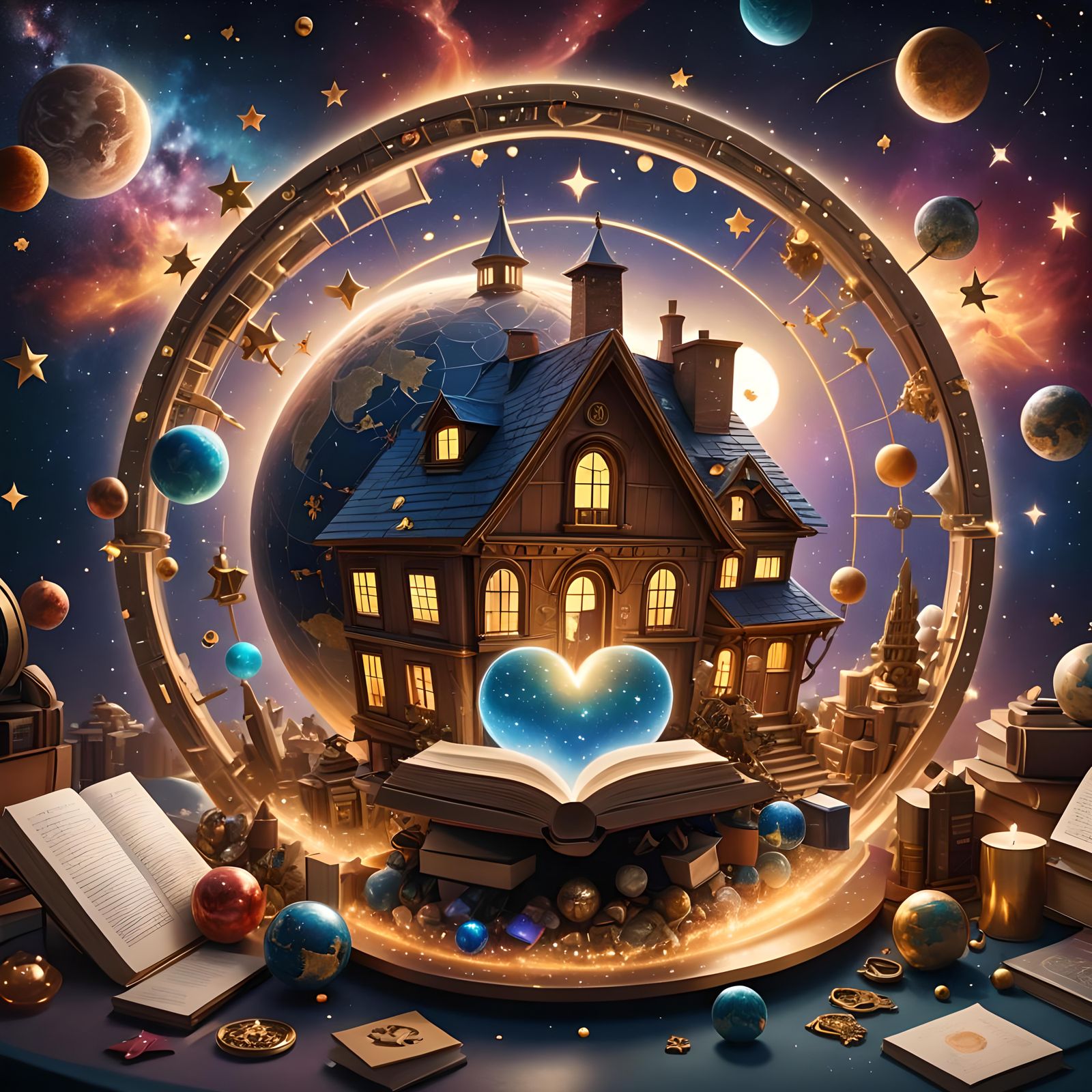 Cosmic Vision Board of Success: Matte Painting