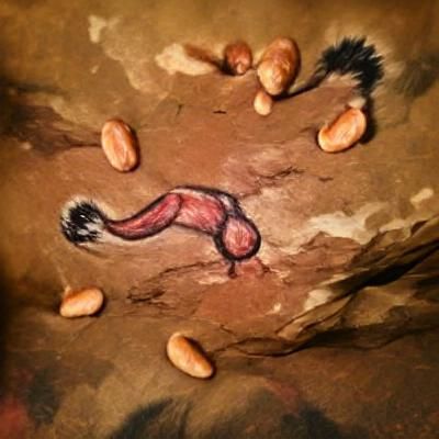 Paleolithic Cave Painting of Nuts
