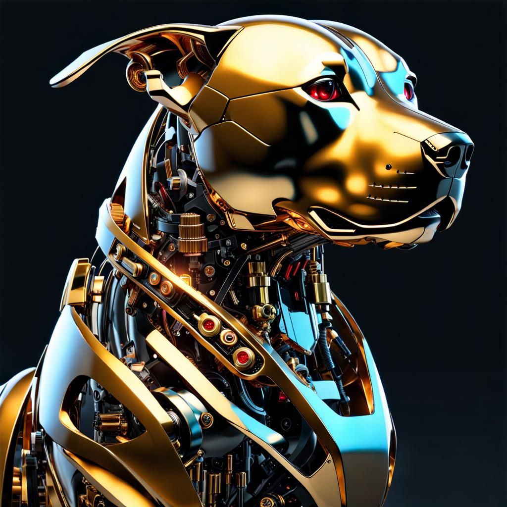 Holographic Cyborg Dog by Adam Marczyński