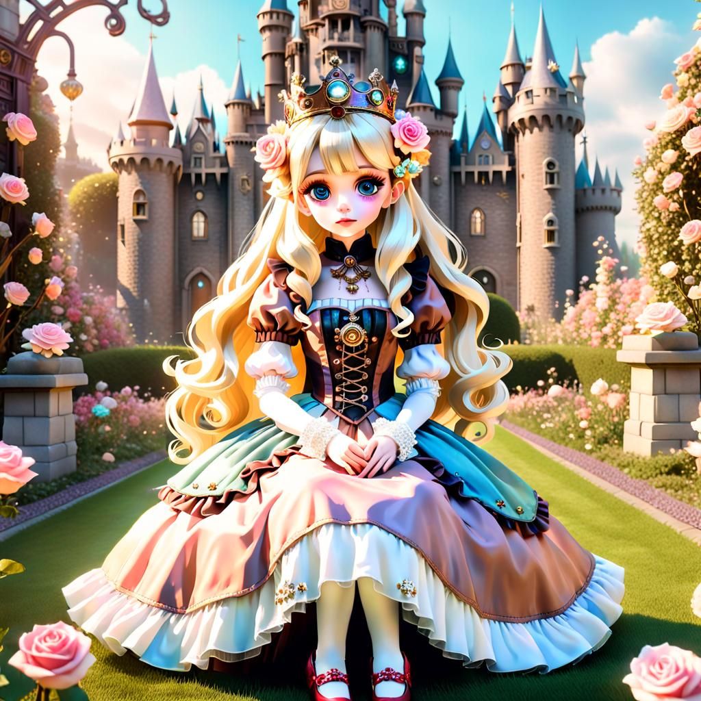 Steampunk Gentlewoman in Candy Kingdom Garden