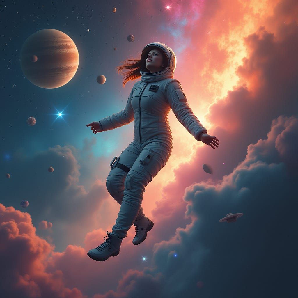 Galactic Explorer in Cosmic Nebula