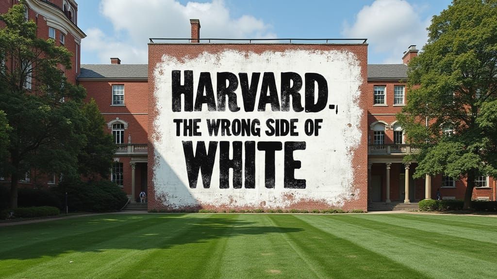 Harvard Sign in Street Art Style