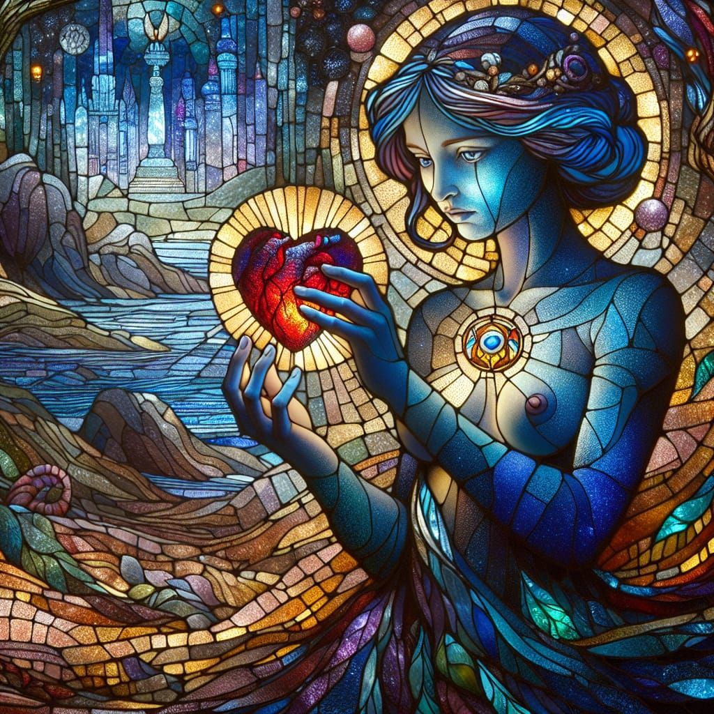 "I'm going, I'm going, I'm going far away The blue woman too...