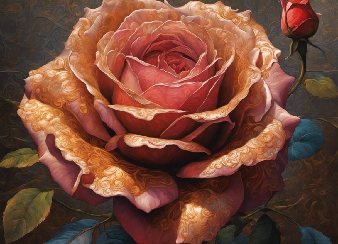 Hyperdetailed Rose Flower with Volumetric Lighting