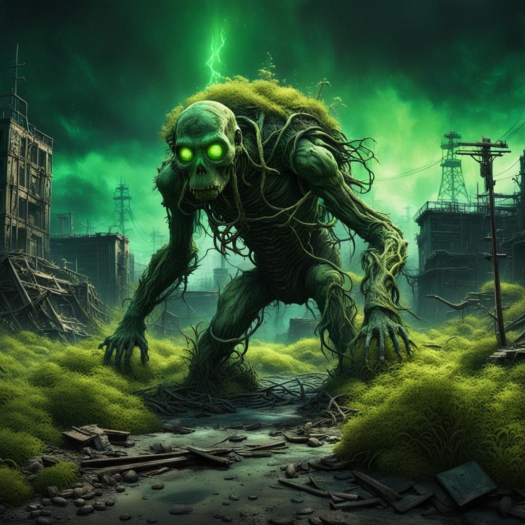 Radioactive Post-Apocalyptic Landscape in Photorealistic Sty...