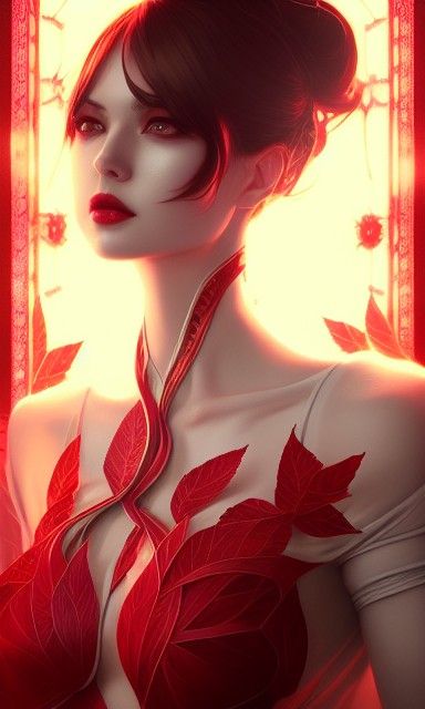 Sinister Foxy Model in Shining Crimson Breastplate