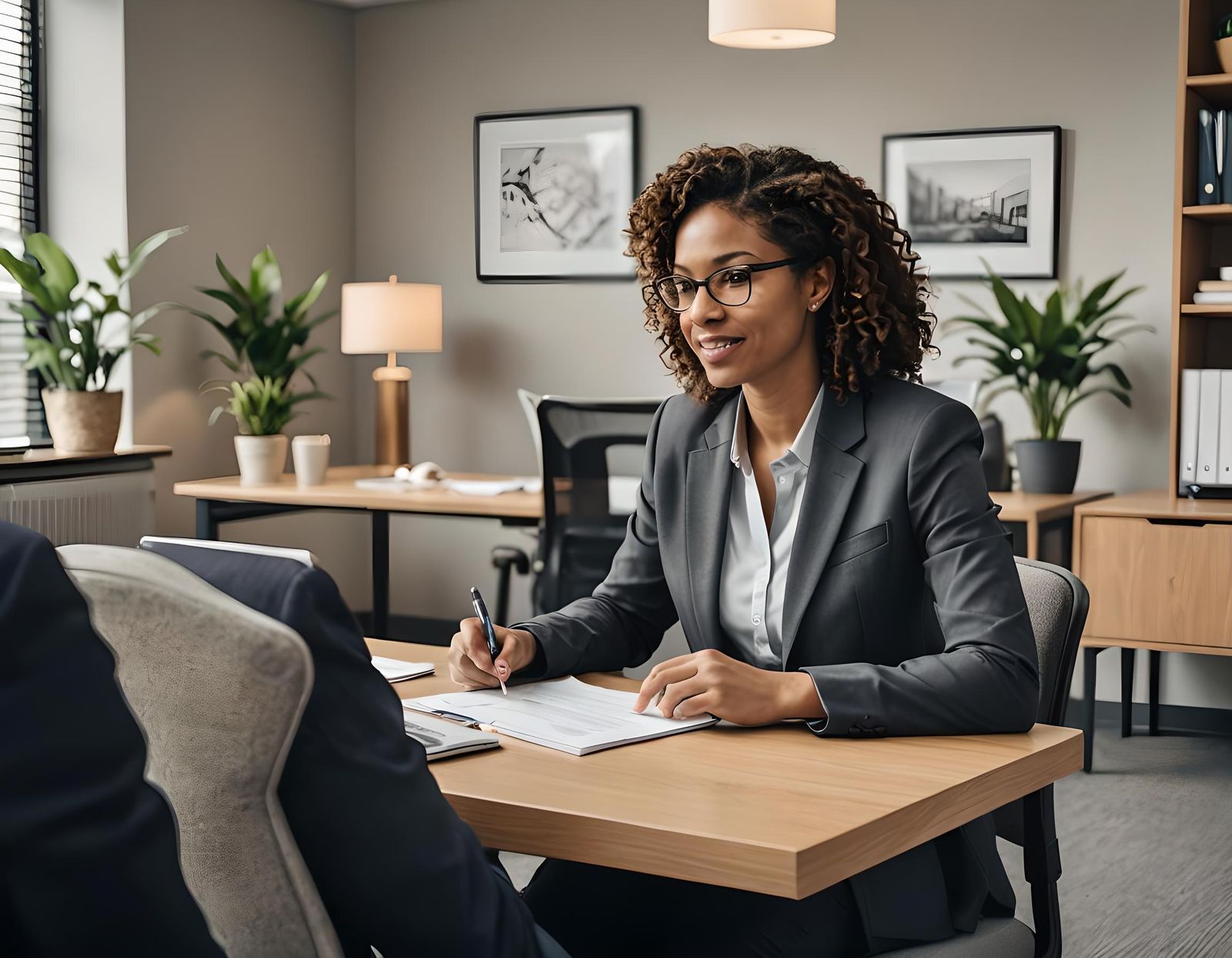 HR Professional Interview in Quiet Office