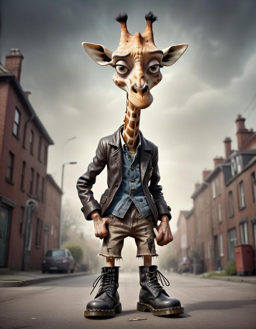 Skinhead Hooligan Giraffe