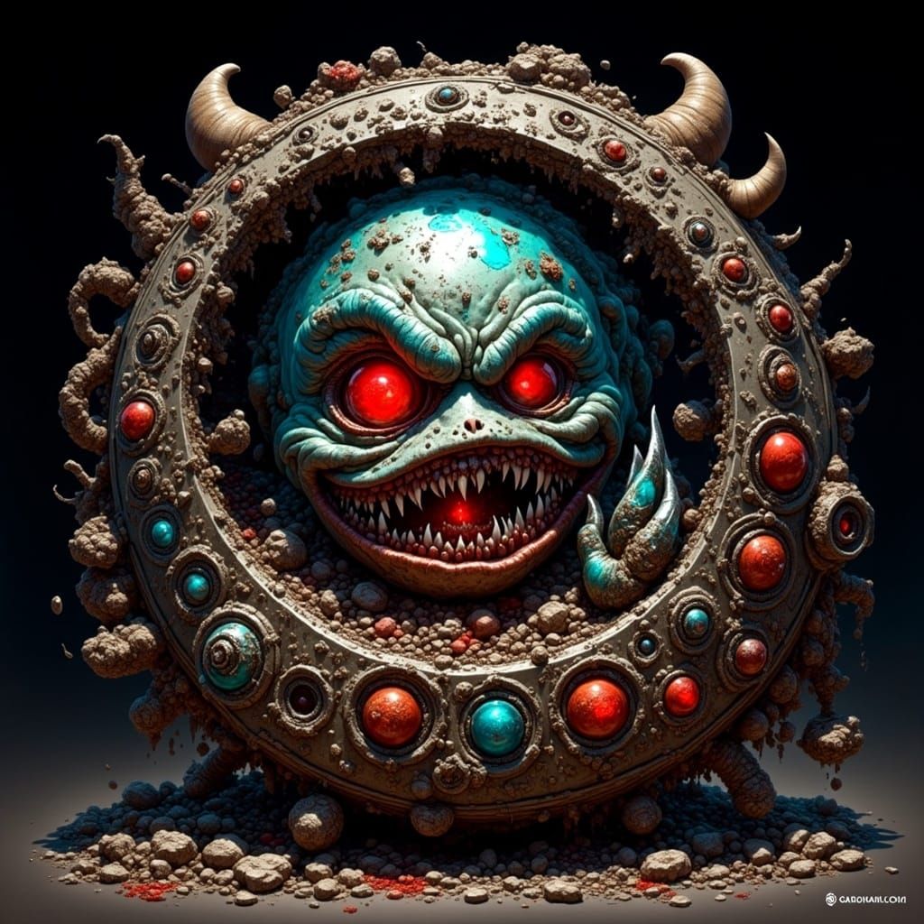 Cyberpunk Abomination: A Twisted Tamagotchi Toy