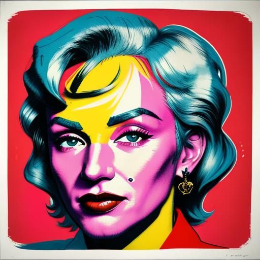 Pop Art Portrait with Bold Colors and High Contrast