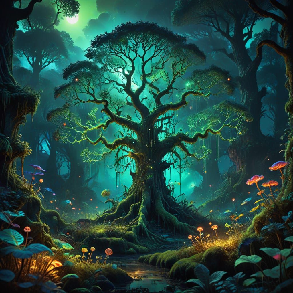 Ethereal Toxic Forest with Astral Ruins