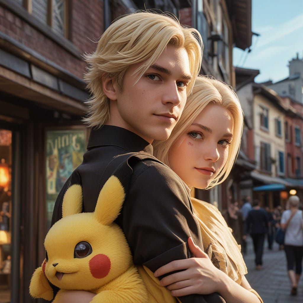 Hyperrealistic Photo of Volo and Ophis in Kuoh Town