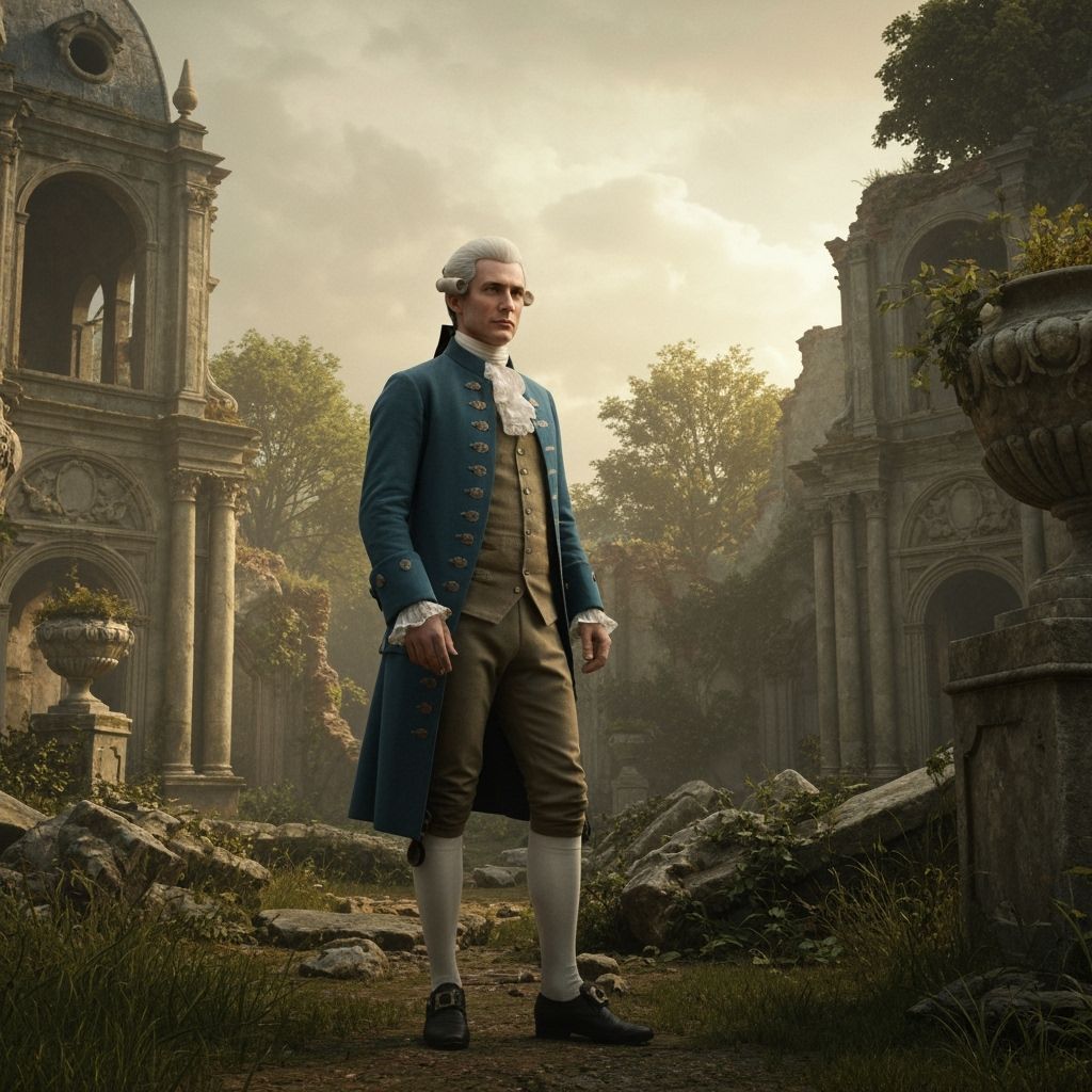 18th Century Explorer in Baroque Gothic Cave