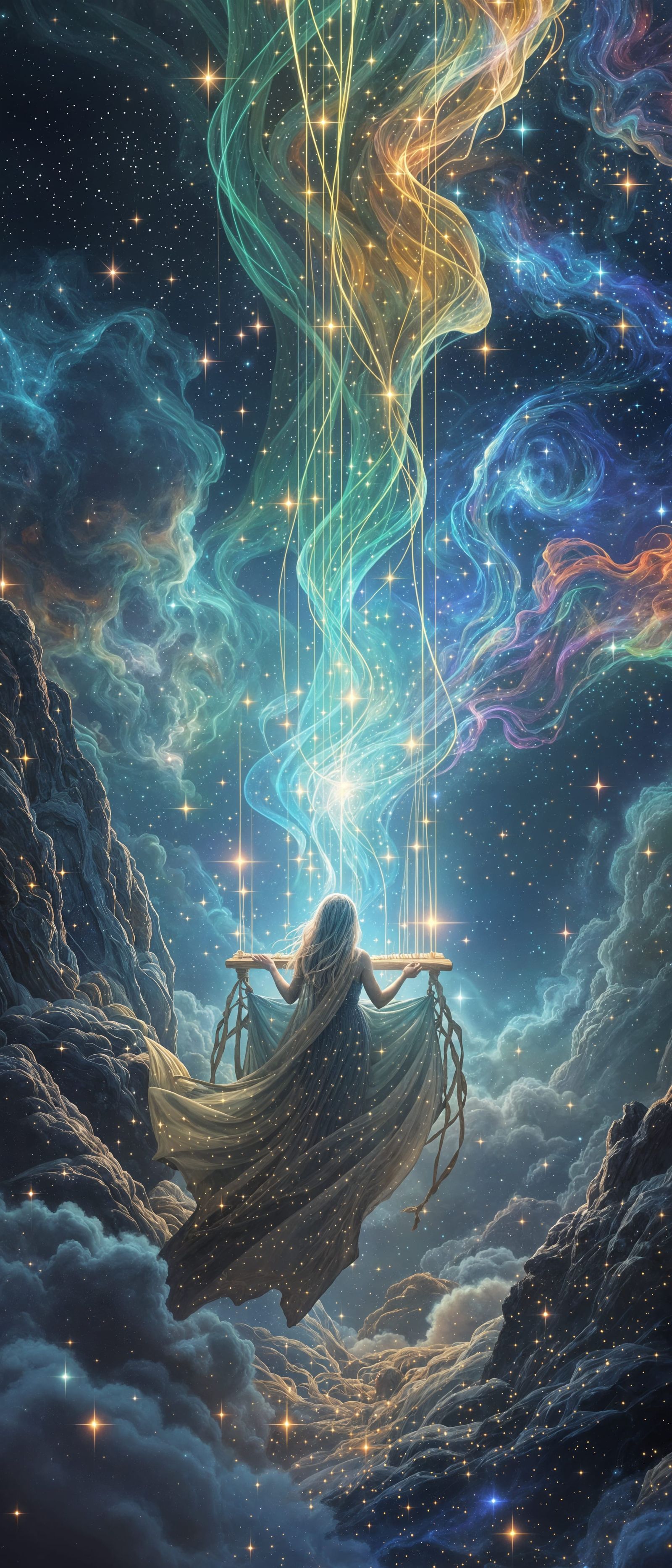 Surreal Dream Weaver Embodies Cosmic Dreams in Starlight Loo...