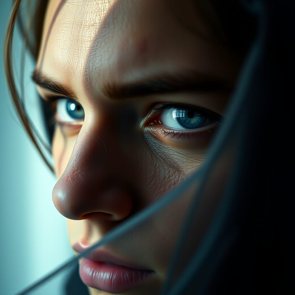 Eyes of Luminous Denim Blue