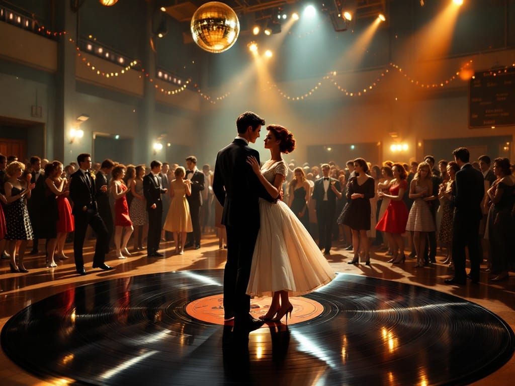 1950s High School Dance in Photorealistic Detail